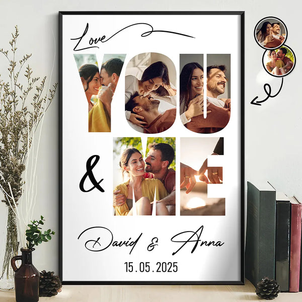 Custom Photo, Gift For Couples, Gift For Husband, Gift For Wife, Gift For Boyfriend, Gift For Girlfriend, Love - Custom Photo You & Me We Got This - Personalized Poster