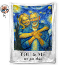 Gift For Couples,Gift For Husband,Gift For Wife,Gift For Boyfriend,Gift For Girlfriend,Love,Custom Photo - Custom Photo You & Me We Got This Under Starry Night - Personalized Fleece Blanket, Sherpa Blanket