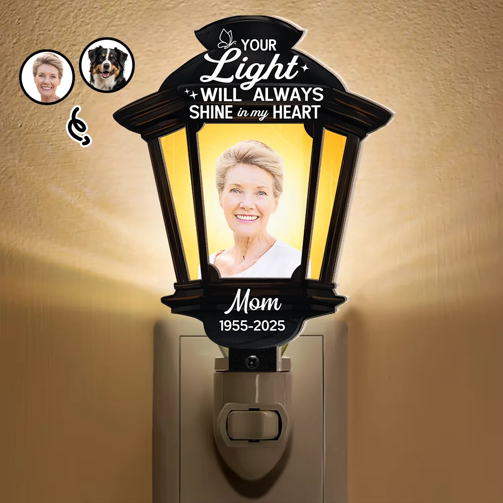 Custom Photo Your Light Will Always Shine - Personalized Plug-in Night Light