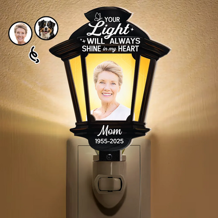 Custom Photo Your Light Will Always Shine - Personalized Plug-in Night Light