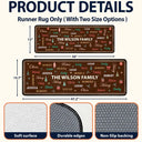 Sentimental,Christmas,Family,Custom Text - Custom Family Names Christmas - Personalized Runner Rug