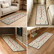 Sentimental,Christmas,Family,Custom Text - Custom Family Names Christmas - Personalized Runner Rug