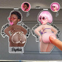 Custom Photo Hope Your Day Is Nice - Personalized Squishy Acrylic Car Visor Clip