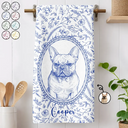 Art Design,Cozy,Pet Lovers,Photo - Pencil Sketch - Remove BG - Custom Photo Pencil Sketch Dog Cat Pet Portrait Toile Remembrance - Personalized Kitchen Towel