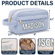 Back To School, Gift For Kids, Confident, Custom Text - Customize Name Pencil Pouch Back To School - Personalized Corduroy Pencil Case