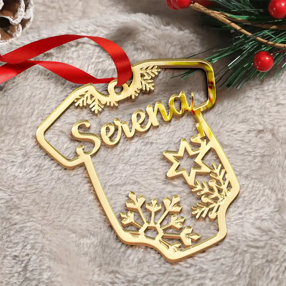 Gift For Kids,Gift For Grandkids,New baby,Christmas,Love - Cute Christmas Ornament For Kid Baby - Personalized DIY Mirror Acrylic Ornament