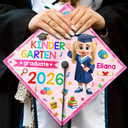 Graduation,Gift For Grandkids,Gift For Kids,Happy - Cute Graduation Kid Kindergarten Preschool - Personalized Graduation Cap Topper