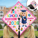 Graduation,Gift For Grandkids,Gift For Kids,Happy - Cute Graduation Kid Kindergarten Preschool - Personalized Graduation Cap Topper