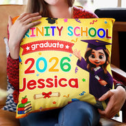 Graduation,Gift For Grandkids,Gift For Kids,Happy - Cute Graduation Kid Kindergarten Preschool - Personalized Pillow