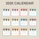 Christmas, Dog Lovers, Happy, Pet Lovers, Cat Lovers - Cute Dog And Cat 3D Effect 2026 - Personalized Calendar With Wooden Stand