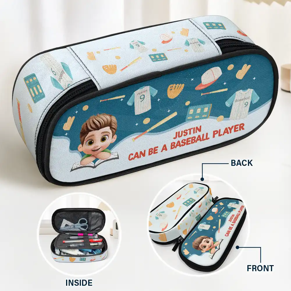 Gift For Kids, Back To School - Cute Kid Can Be Doctor Teacher Firefighter Astronaut - Personalized Pencil Case