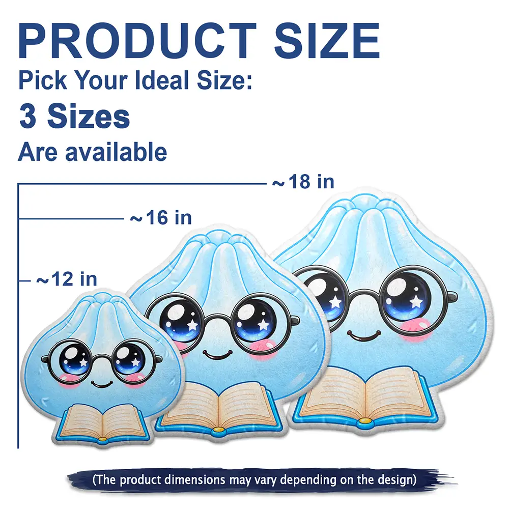 Playful, Christmas, Gift For Kids, Icon - Cute Squishy Dumpling Character Gift For Kids Daughter - Personalized Custom Shaped Pillow