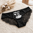 Wedding Anniversary,Gift For Wife,Humorous,Gift For Couples,Custom Text - 19th Hole Funny Golf Underwear - Personalized Panty