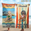 Vacation Beach Swimming Picnic Traveling - Birthday, Holiday, Funny Gift For Her, Him, Besties, Family - Personalized Custom Beach Towel