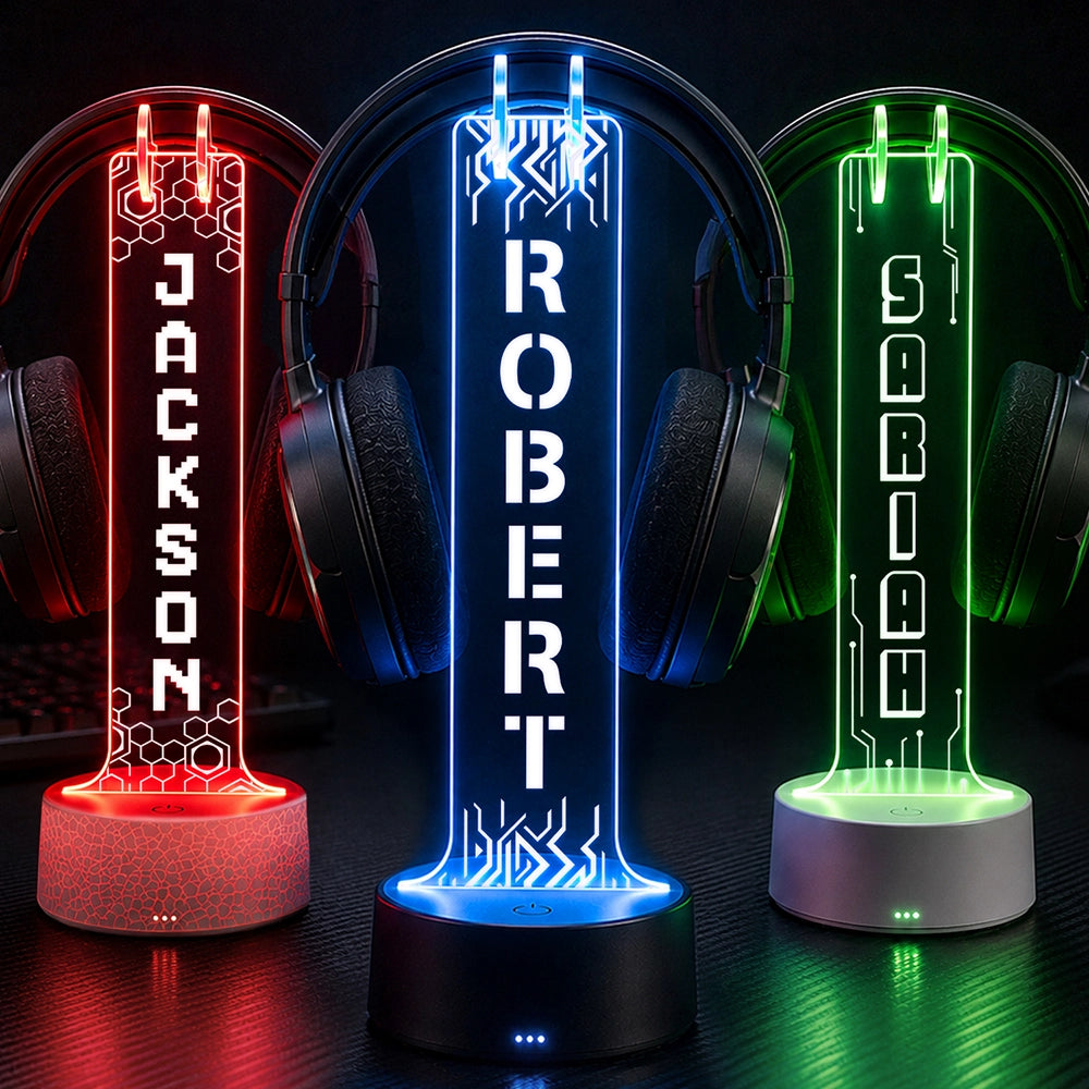 Boyfriend Teen Kid Gamer Name - Personalized Headphone Stand
