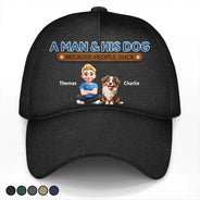 Pet Lovers,Dog Lovers,Cat Lovers,Funny - A Man And His Dog Because People Suck 3D Effect - Personalized Classic Cap