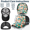 Gift For Father,Summer - Custom Photo Beach Summer Tropical Fun Face Vacation Vibe - Personalized Mesh-back Casual Cap