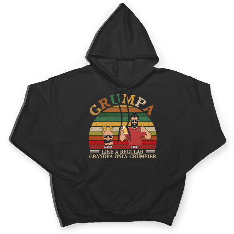 Grumpa Like A Regular - Gift For Grandpas - Personalized Custom T Shirt