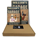 Garage I Can Fix Anything Except Stupid - Gift For Dad Father And Grandpa - Personalized Custom Classic Metal Signs