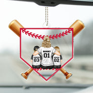 Baseball Mom - Gift For Sport Mom, Baseball, Softball Mom - Personalized Acrylic Car Hanger