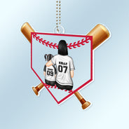 Baseball Mom - Gift For Sport Mom, Baseball, Softball Mom - Personalized Acrylic Car Hanger