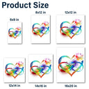 Grandma Mom Heart Infinity Butterfly - Gift For Mother, Grandma - Personalized Decor Decal