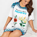 Blessed To Be Called Birth Flowers - Gift For Grandma, Mom, Mother - Personalized Women's Sleep Tee
