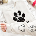 Pawz Dog Mom Dog Dad - Gift For Dog Lovers - Personalized Unisex Sweatshirt With Design On Sleeve