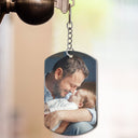 Custom Photo The Night You Became My Daddy Star Map - Gift For Dad, Father - Personalized Aluminum Keychain