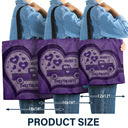 Nana's Sweethearts Leather Pattern - Gift For Grandma - Personalized Zippered Canvas Bag