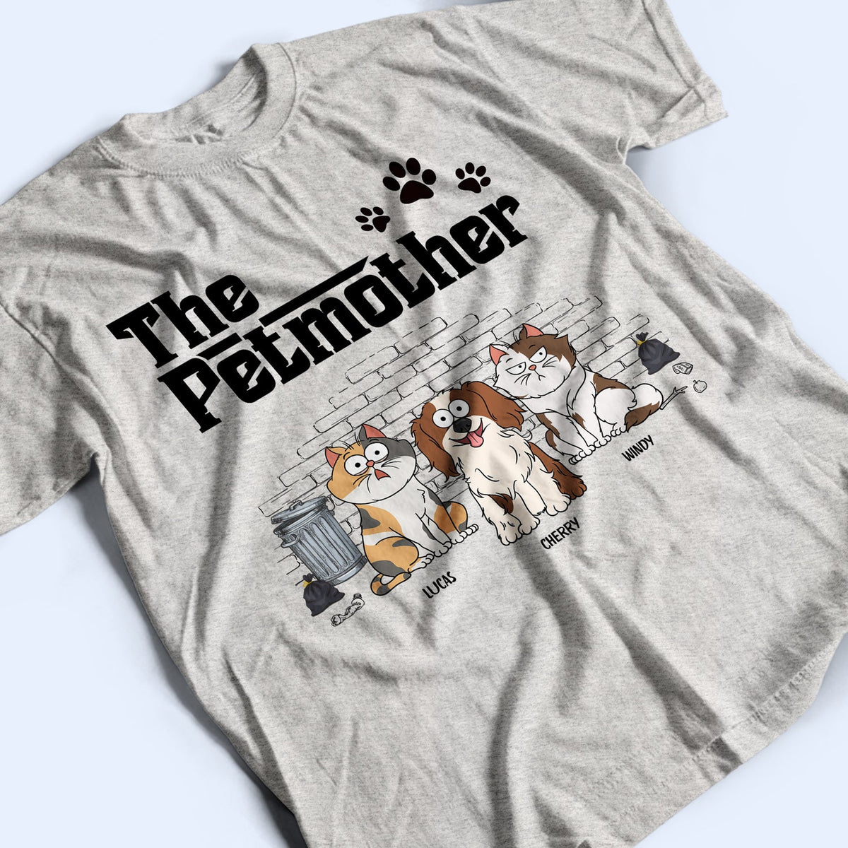 The Catfather The Dogfather - Gift For Pet Lovers - Personalized T Shirt