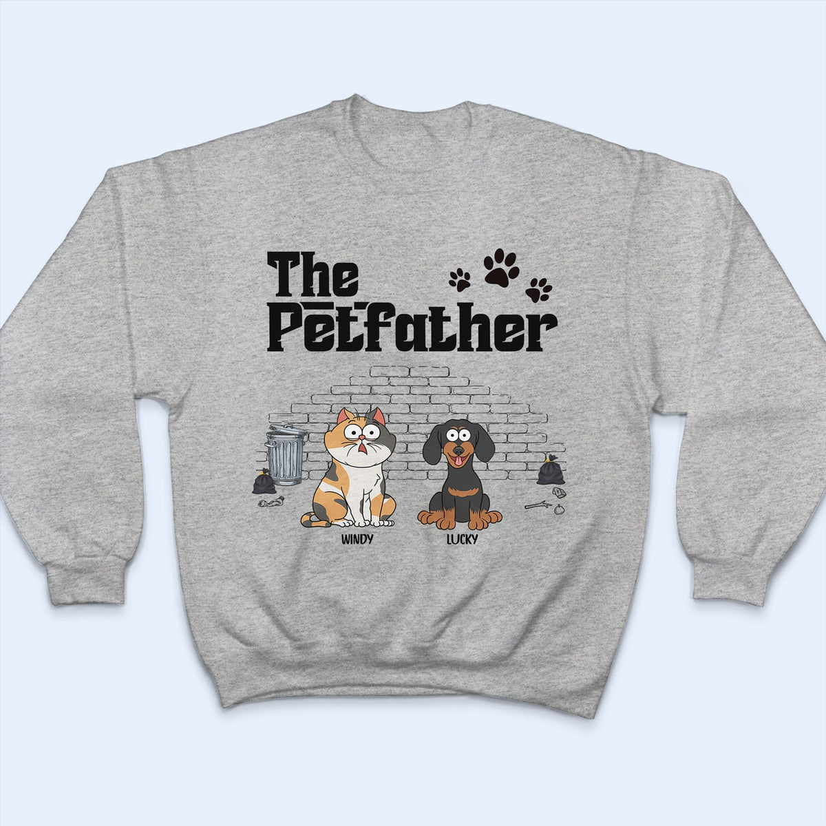 The Catfather The Dogfather - Gift For Pet Lovers - Personalized T Shirt