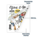 You And Me And The Dogs - Gift For Camping Lovers - Personalized Camping Decal, Decor Decal