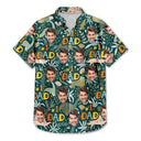 Custom Photo Dino #1 Dad - Personalized Hawaiian Shirt
