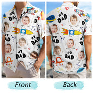 Custom Photo Astronaut #1 Dad - Personalized Hawaiian Shirt