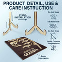 Hooked On Grandpa - Personalized 2-Layered Wooden Plaque With Stand