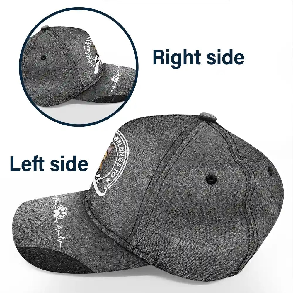 This Human Dog Dad Belongs To - Personalized Classic Cap