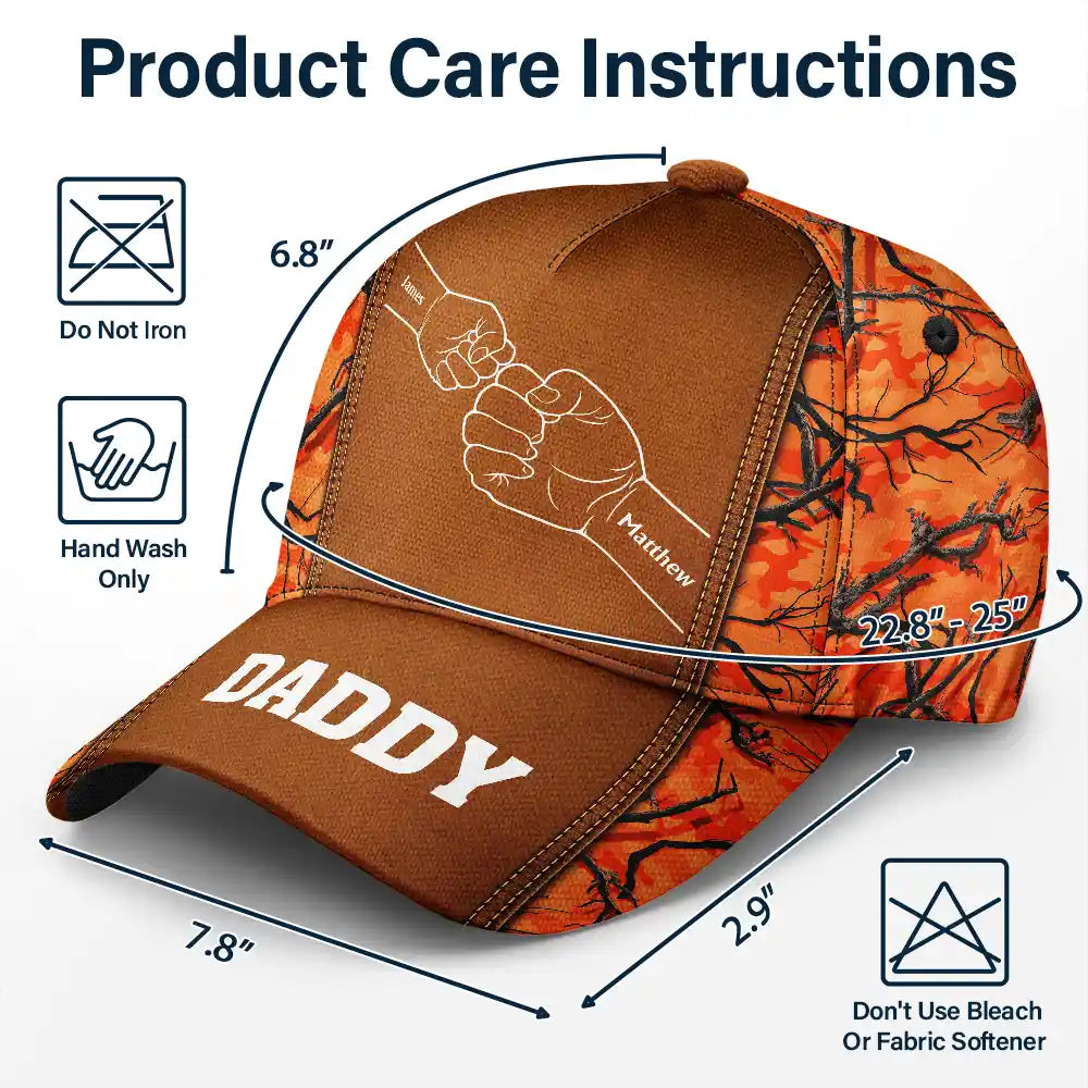 Grandpa Papa Daddy Fist Bump - Personalized Classic Cap