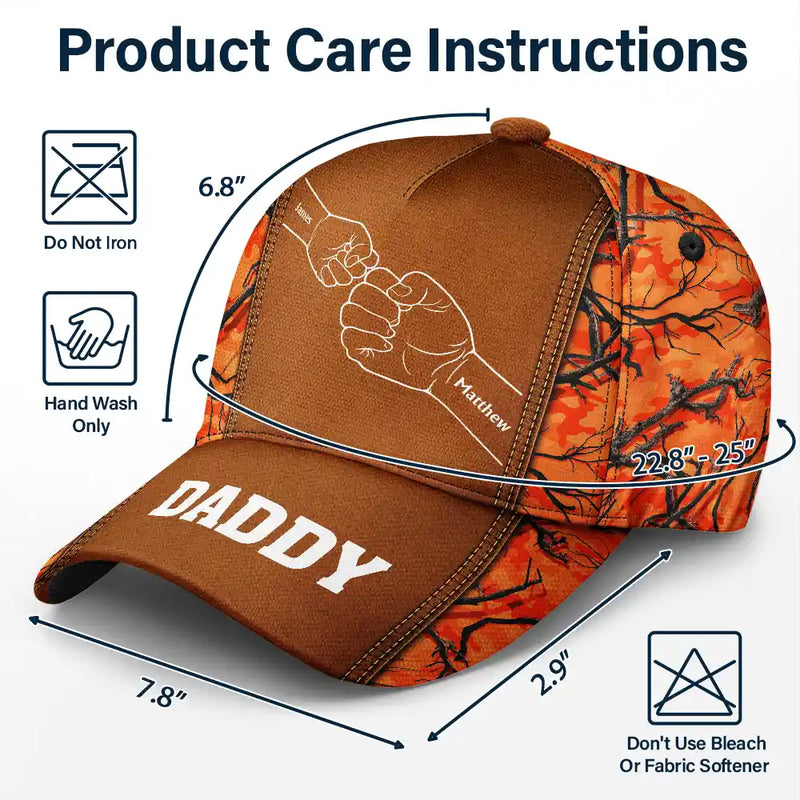 Grandpa Papa Daddy Fist Bump - Personalized Classic Cap