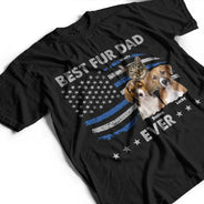 Custom Photo Stars And Striped Pet Dad - Personalized T Shirt