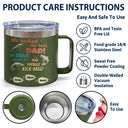 We Hooked The Best Dad Fishing - Personalized 14oz Stainless Steel Tumbler With Handle