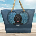 Cute Dogs Aesthetic Pattern - Personalized Beach Bag