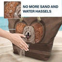 Cute Dogs Aesthetic Pattern - Personalized Beach Bag
