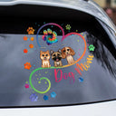 Dog Mom Big Eyes Dog - Personalized Decor Decal