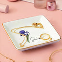 Birth Flowers For Women - Personalized Ring Dish