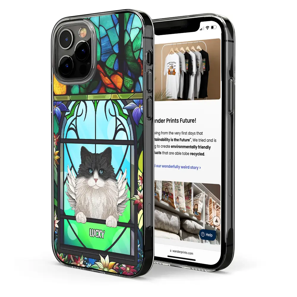 Stained Glass Dog Cat Pet - Personalized Clear Phone Case