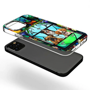 Stained Glass Dog Cat Pet - Personalized Clear Phone Case