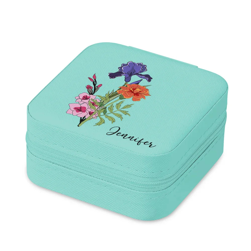 Birth Flower For Women - Personalized Jewelry Box