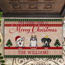 We Wish You A Merry Christmas - Christmas Gift For Pet Lovers - Personalized Custom Doormat