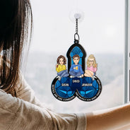 They Protect You When Things Get Hard Besties - Personalized Window Hanging Suncatcher Ornament